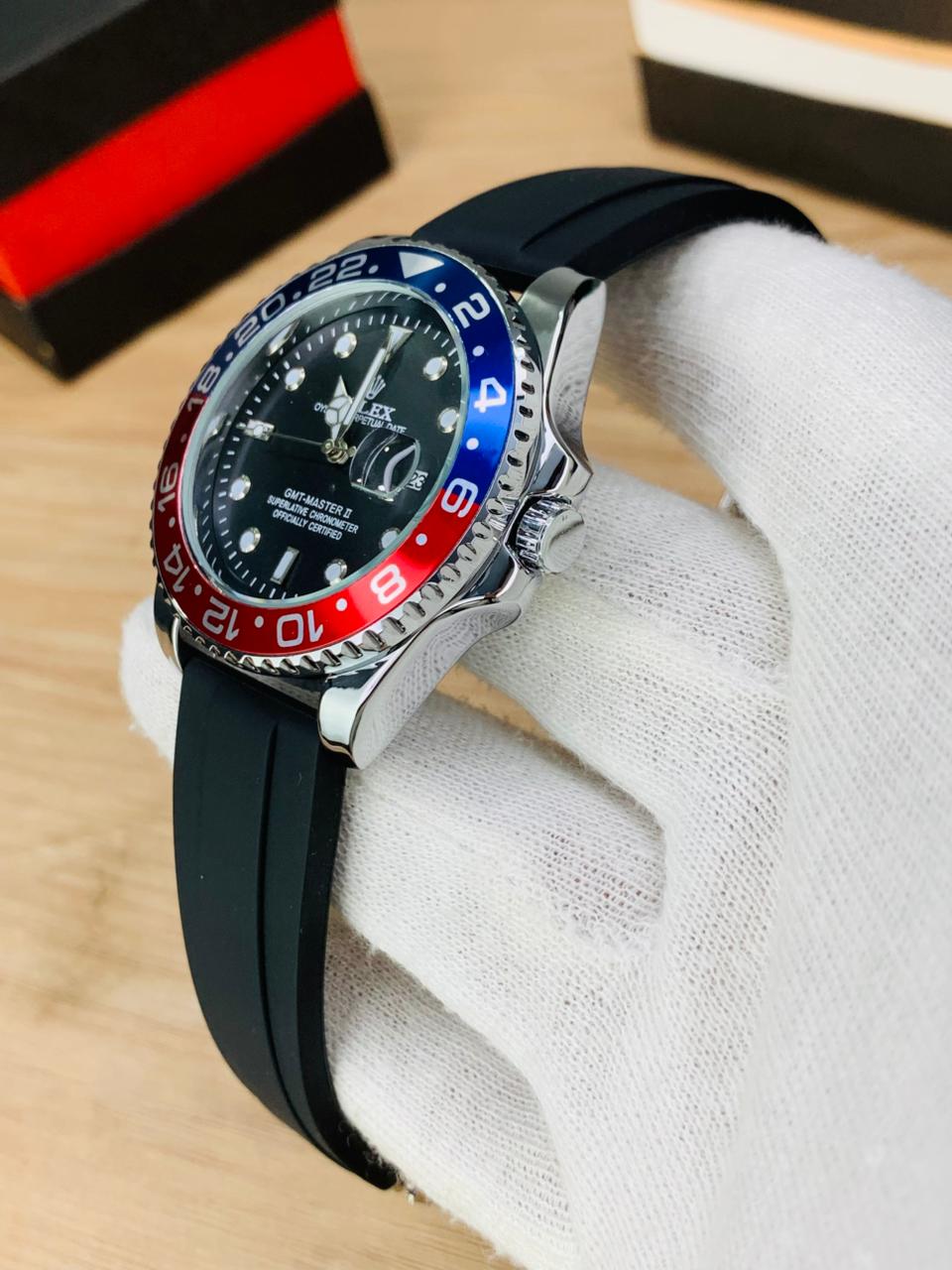 Rolex GMT-Master || (Masterpiece) Pepsi Bezel-Dual Time Watch